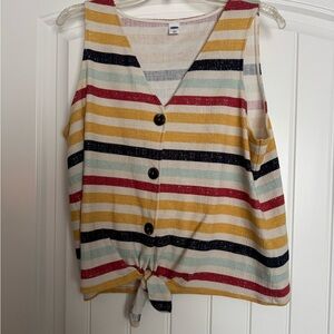 Old Navy Multicolor Striped Tank Top
